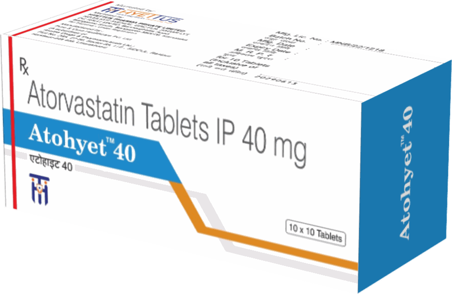 Atohyet 40 carton — Atorvastatin Tablets IP 40 mg