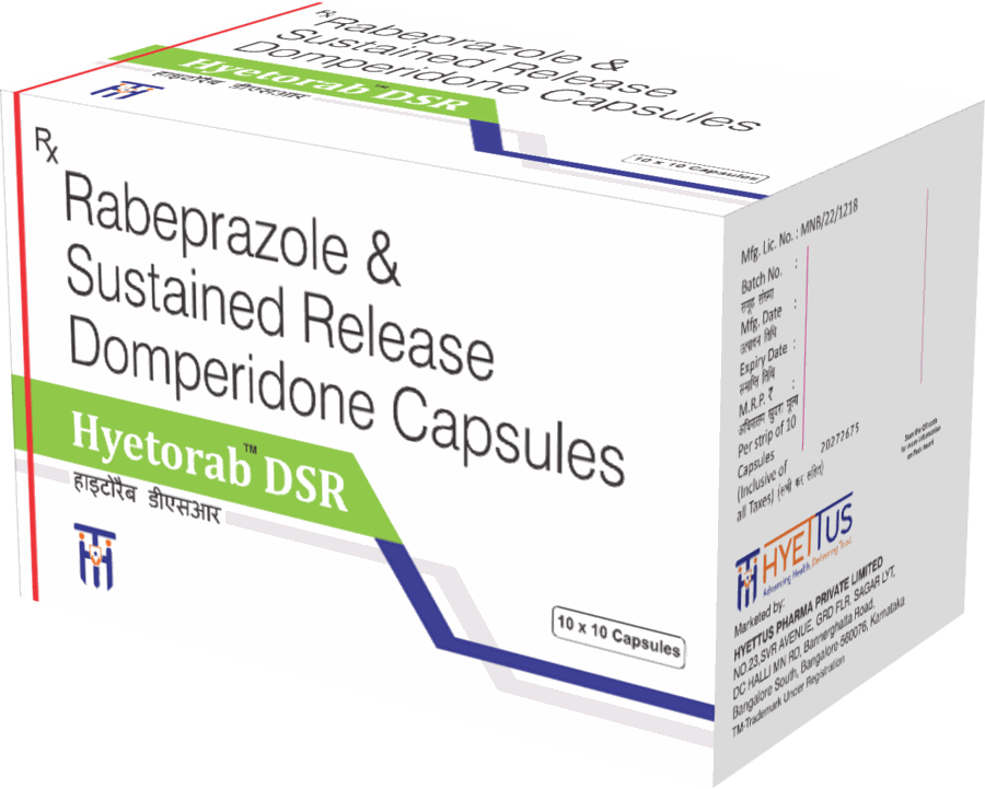Hyetorab DSR carton — Rabeprazole and Sustained Release Domperidone capsules