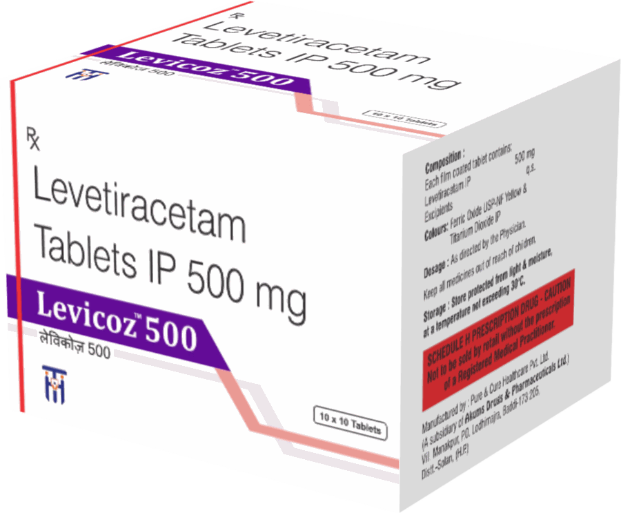 Levicoz 500 carton — Levetiracetam Tablets IP 500 mg